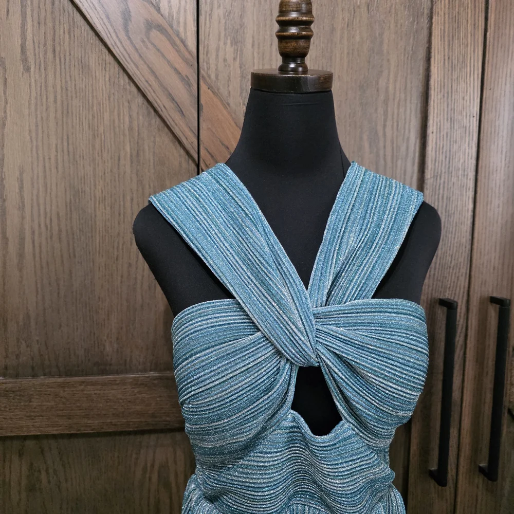 SAYLOR Hylee Teal Tiered Maxi Dress - Picture 2 of 4